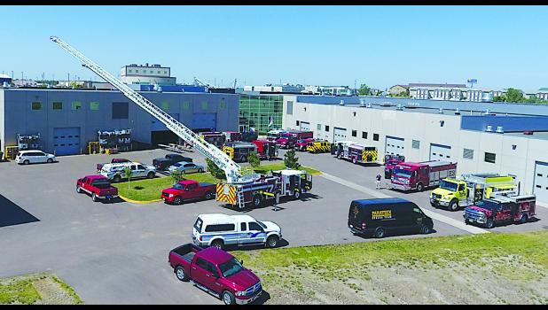 Vendor outdoor equipment display at South Dakota Fire School